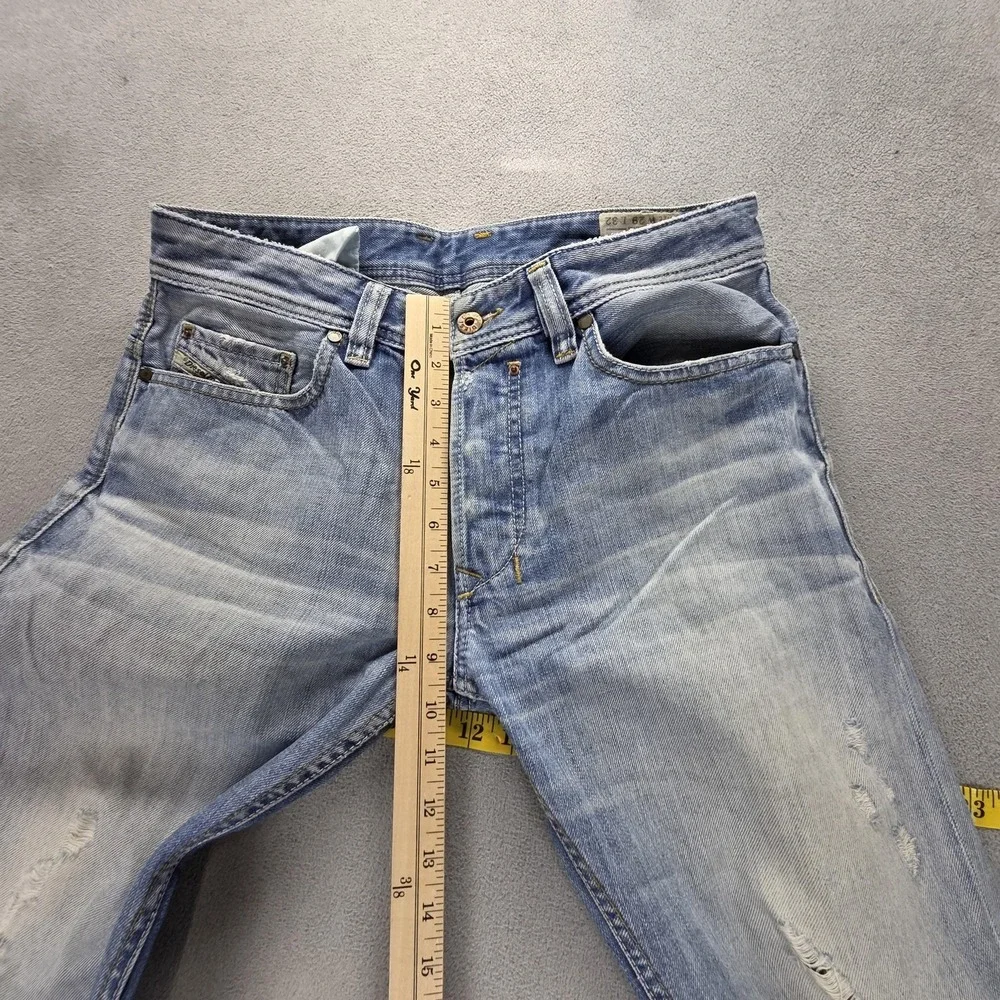 Diesel Jeans Mens 29x32 Blue Safado Regular Slim Straight Altered Hem 0810N